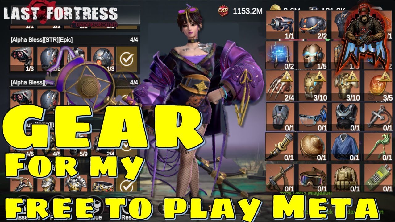Last Fortress: Underground - Gear for my free to play Meta Lineup