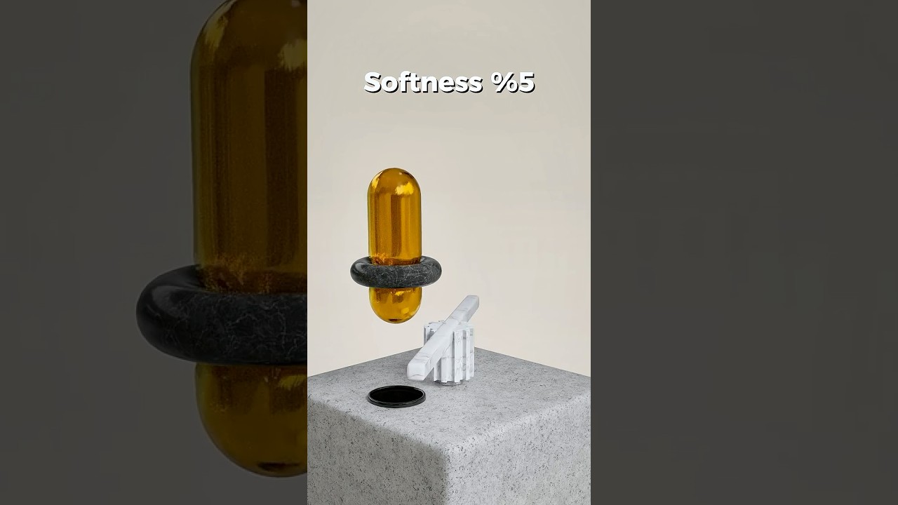0% vs 100% Rotating Cylinder & Capsule Soft Body Simulation