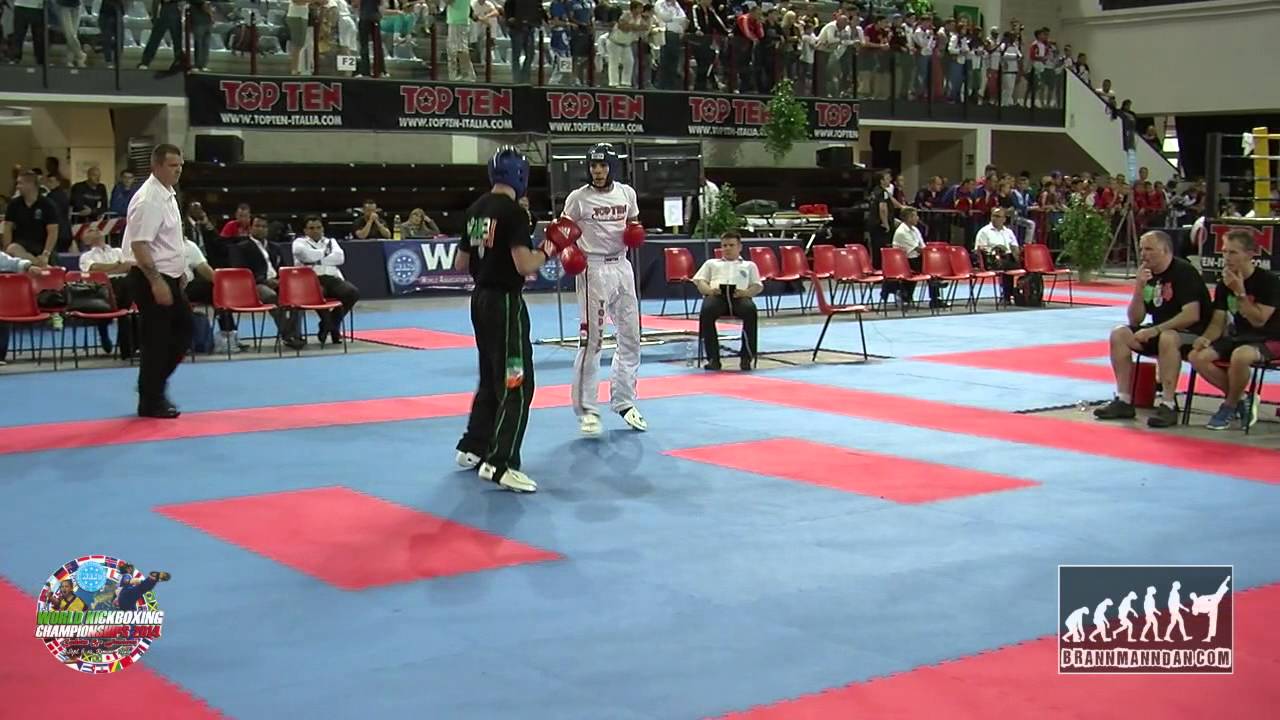 Martin Hammer HUN v Niall Carroll IRL Junior WAKO World Championships 2014