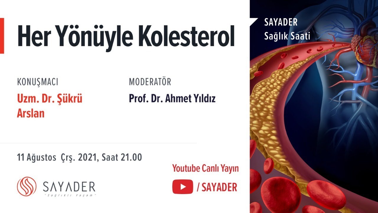 Her Yönüyle Kolesterol - Uzm. Dr. Şükrü Arslan  - SAYADER Sağlık Saati