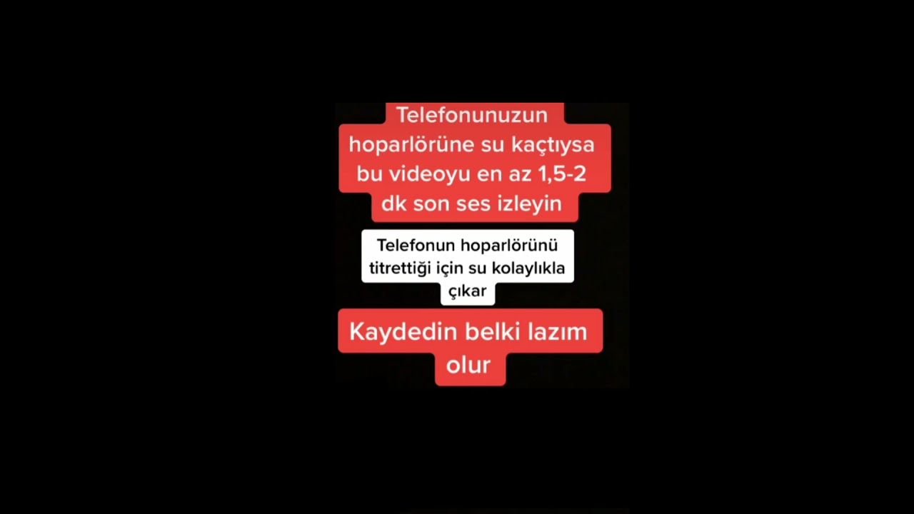 Telefonunuzun hoparl&ouml;r&uuml;ne su ka&ccedil;arsa Bu sesi kullanarak suyu &ccedil;ıkarabilirsiniz :)