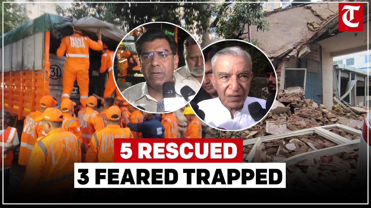 Chandigarh Building Collapse: 5 Rescued, 3 Feared Trapped at Industrial Area Construction Site
