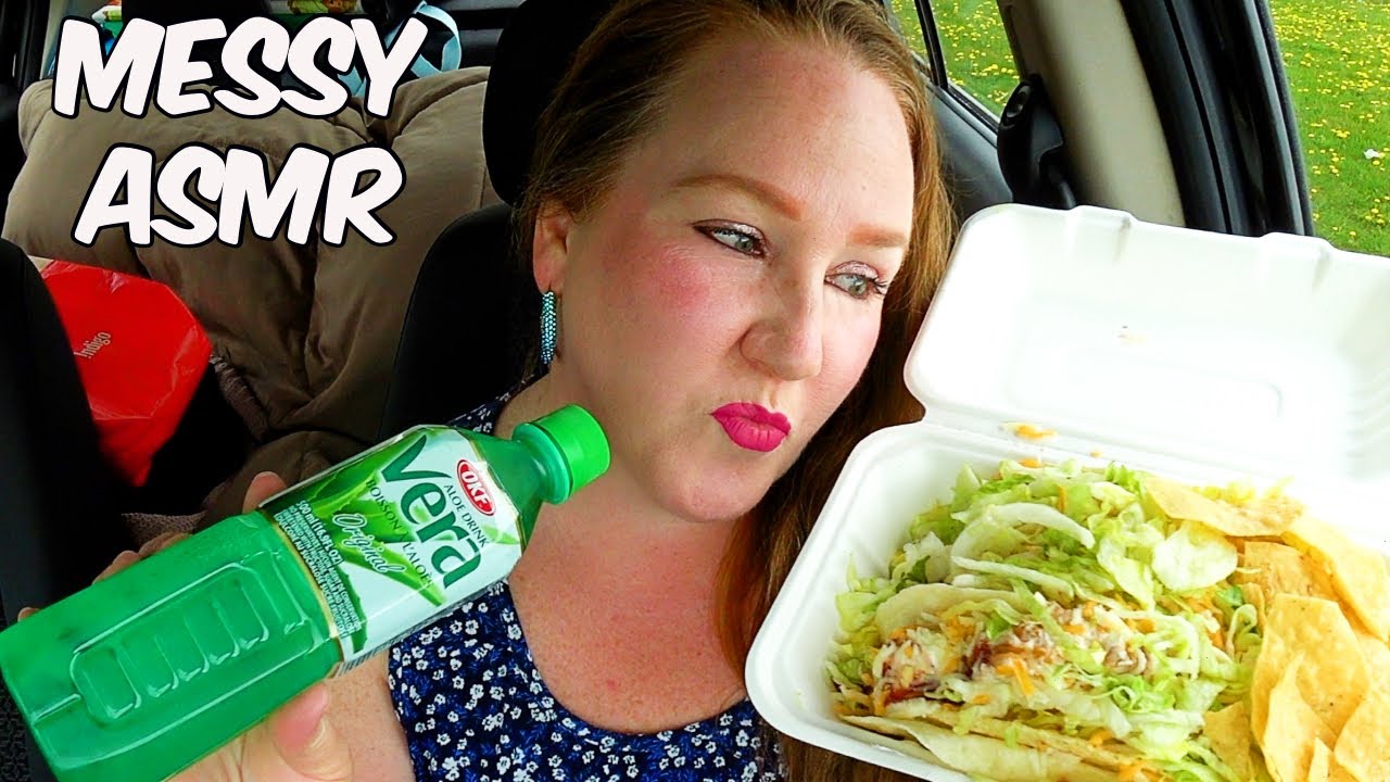 HOW TO EAT MESSY SHRIMP TACOS ASMR (MUKBANG) SAVAGE EATING | MR & MRS RALPHIES ASMR