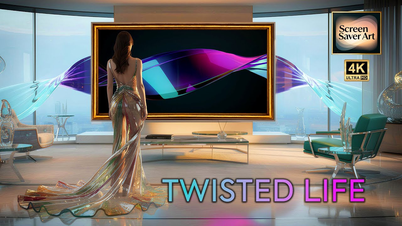 TWISTED LIFE | Luxury Abstract Screensaver Art in 4K | Modern Glass Penthouse