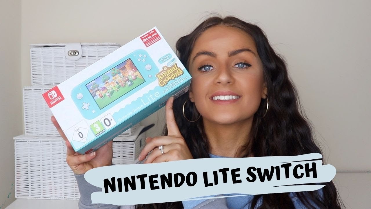 NINTENDO SWITCH LITE BLUE UNBOXING AND SETUP