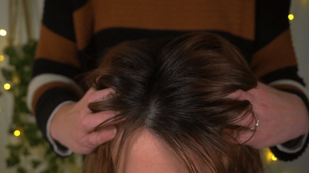 ASMR Scalp scratch and massage | real person - no talking on a rainy evening