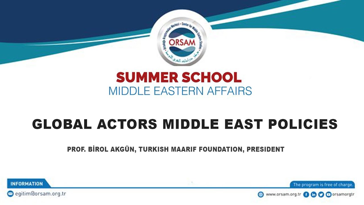 Global Actors Middle East Policies | Middle East Summer School 2020