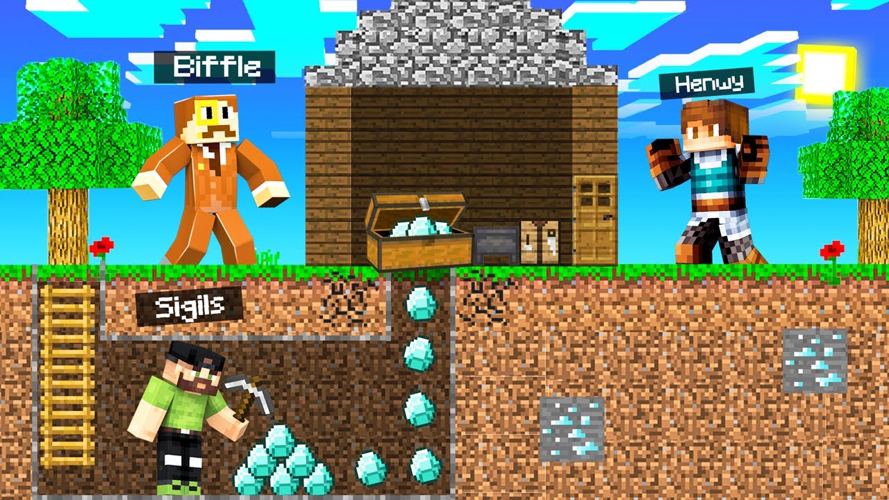 STEALING DIAMONDS From the BANK in Minecraft