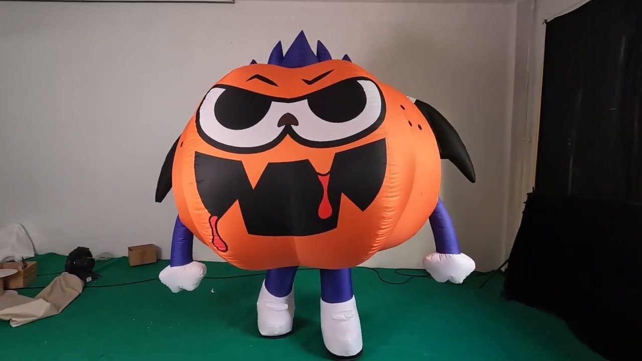Walking Inflatable Balloon Pumpkin Doll Suit Mascot with Blower for 2023 #Stagedesign Decoration