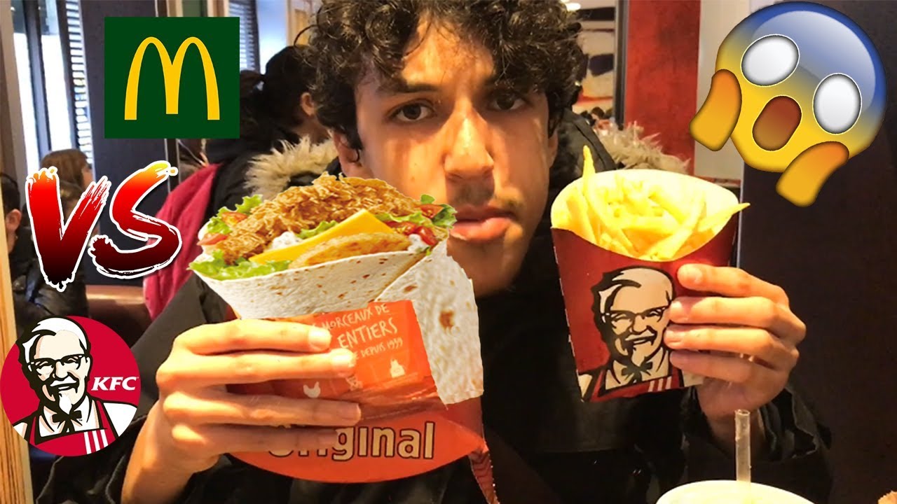DÉFI MANGER UN KFC DANS UN MCDO !
