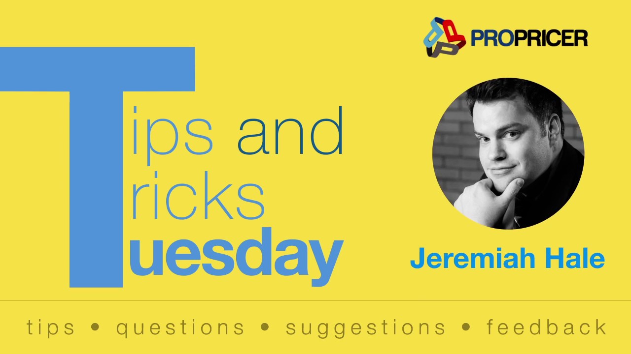 ProPricer Tips & Tricks: Data View and Task View