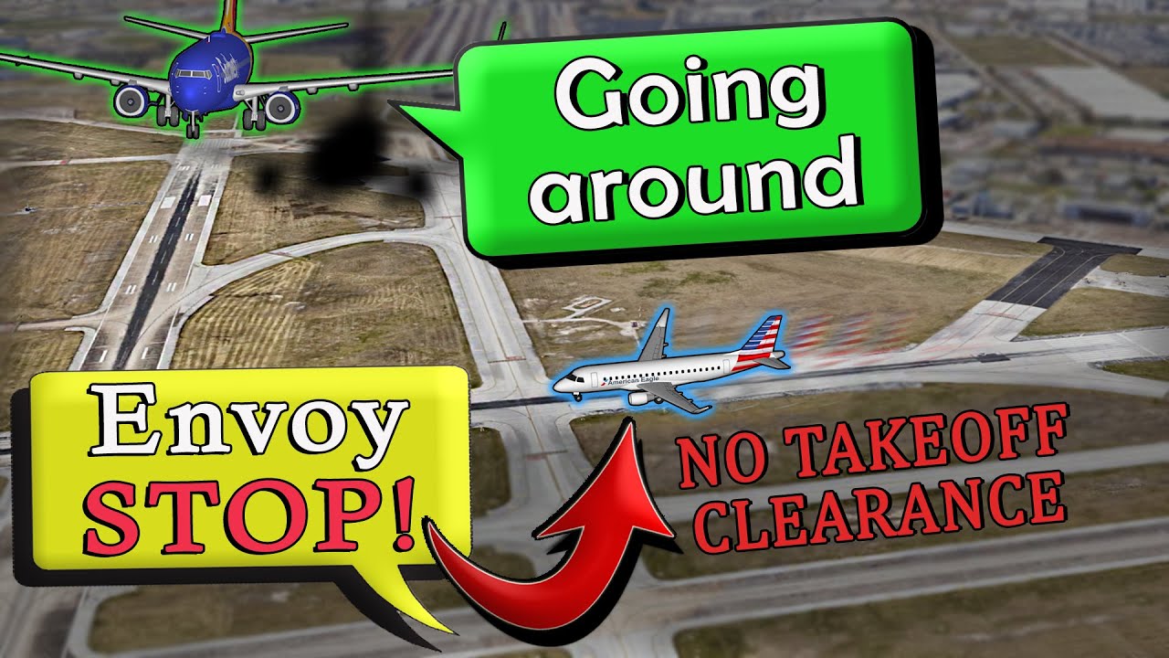 CLOSE CALL | Envoy Begins Takeoff WITHOUT CLEARANCE | 