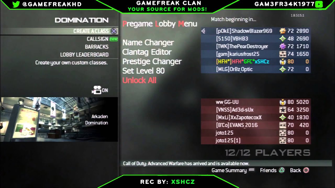 [PS3/SPRX/MW3] Reckoning V1 Non Host Mod Menu | 1.24 + Download