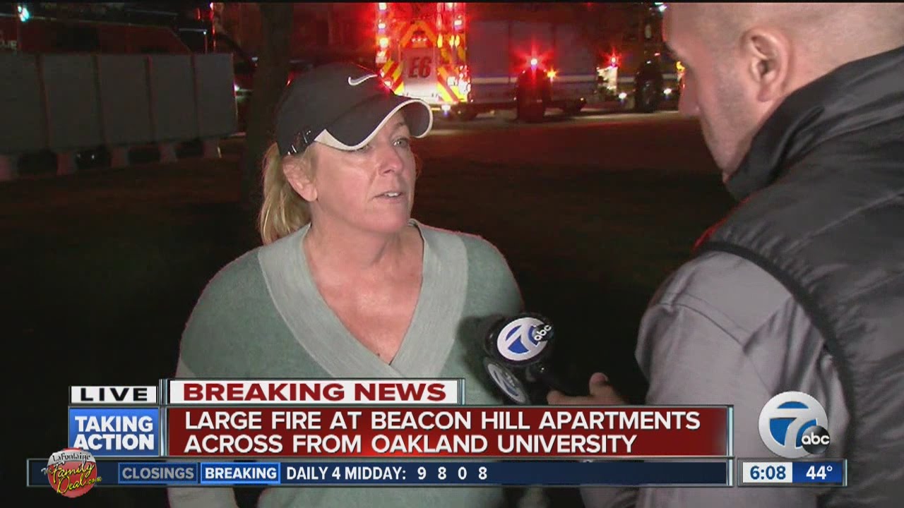 Large fire at Beacon Hill Apartments in Auburn Hills
