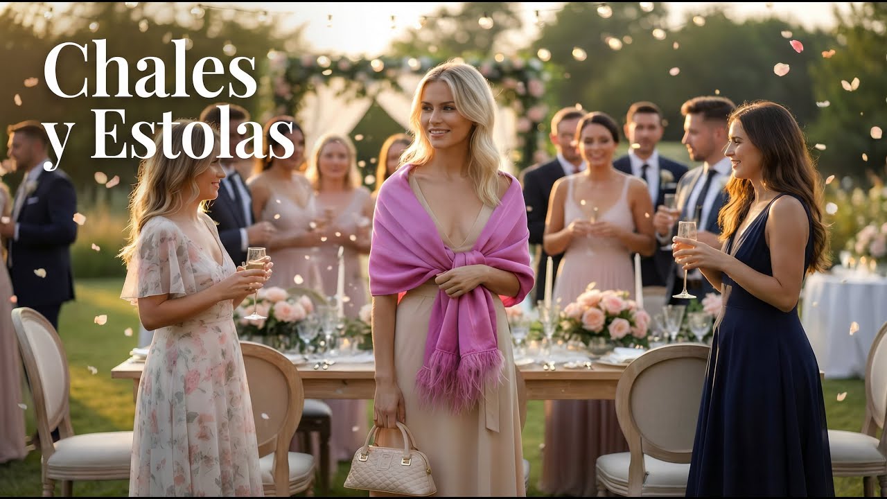 Looks de invitada: estolas, chales y chaquetas de fiesta