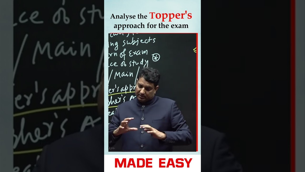 How to Analyze the topper's approach for the exam? | Motivational Words | By B.Singh Sir | MADE EASY