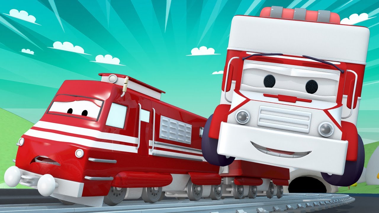 Troy si kereta 🚉  Seseorang tolong panggil ambulans! - Troy si kereta 🚉 truk kartun untuk anak-anak