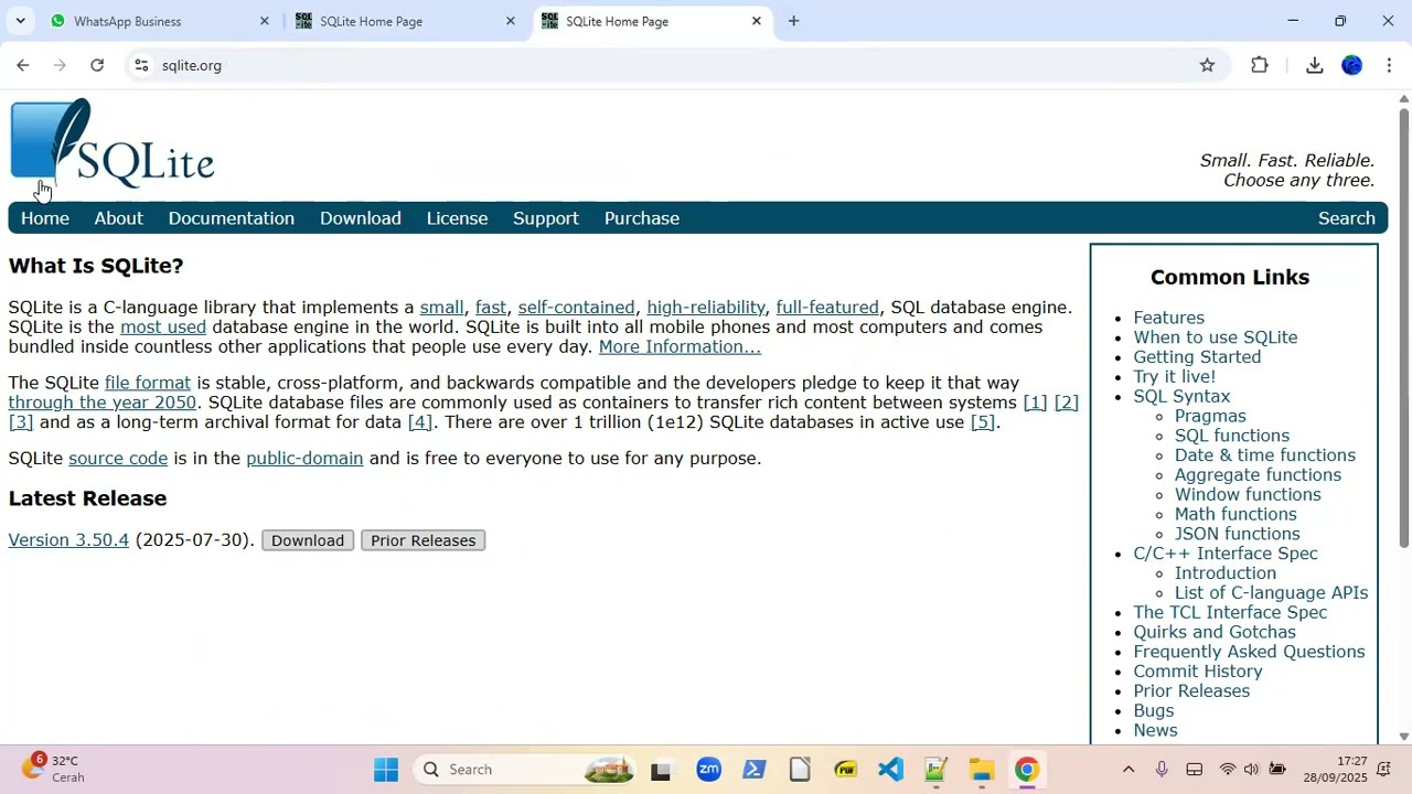 Cara install SQLite3 (dan .DLL file) pada Windows 11