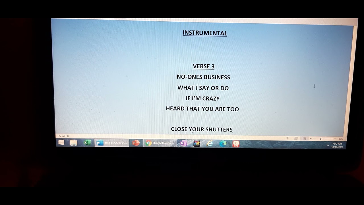 BEST BE CAREFUL BLUES WRITTEN BY DENISE SPURLOCK AND INNKEEPER STUDIO BACKING TRACKS
