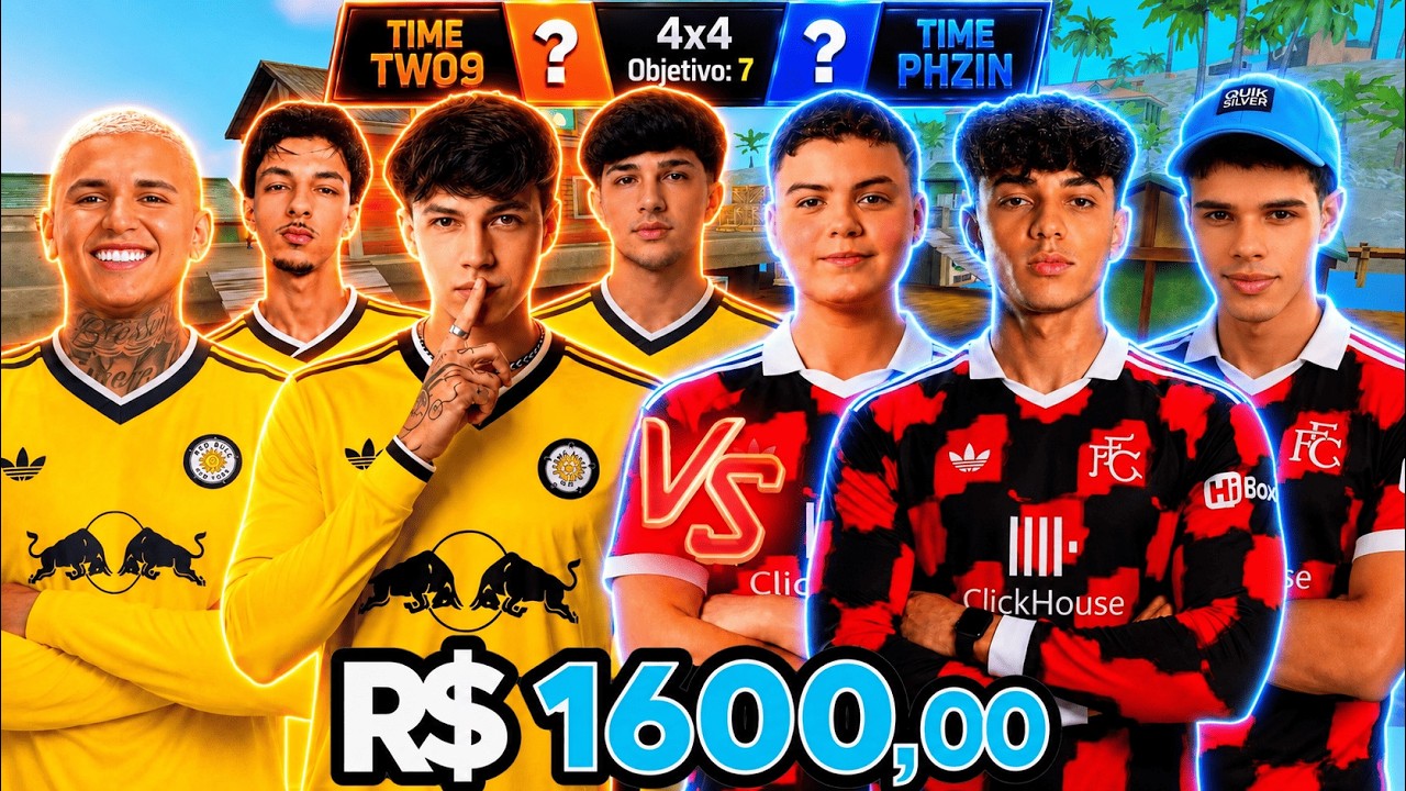 VIS&Atilde;O DE 5 STREAMERS: TIME PHZIN x TIME TWO9 NO 4X4 APOSTADO R$1.600 (MD3) QUE SAIU DO CONTROLE! 😱🔥