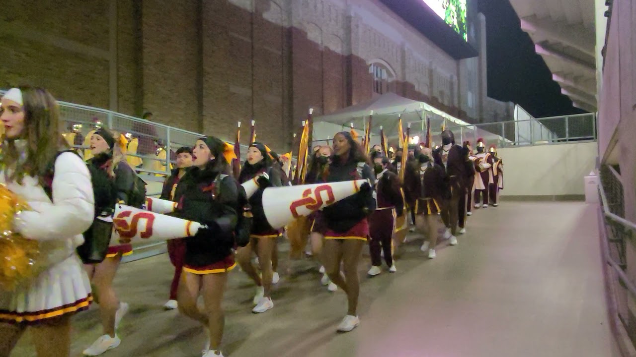 USC Marching band at Notre Dame,  October 23, 2021- Leaving Notre Dame stadium