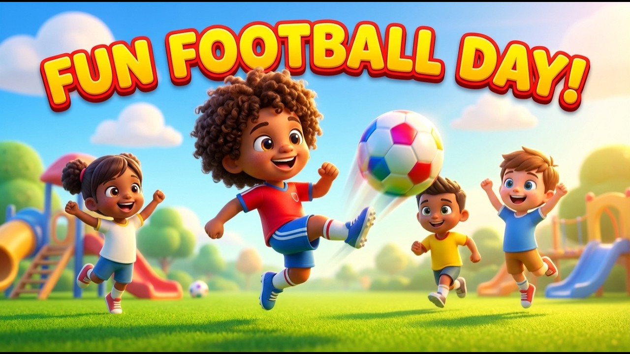 Let’s Play Football Together! | Fun Football Day | Kids Playing Soccer Song | Happy Nursery Rhyme