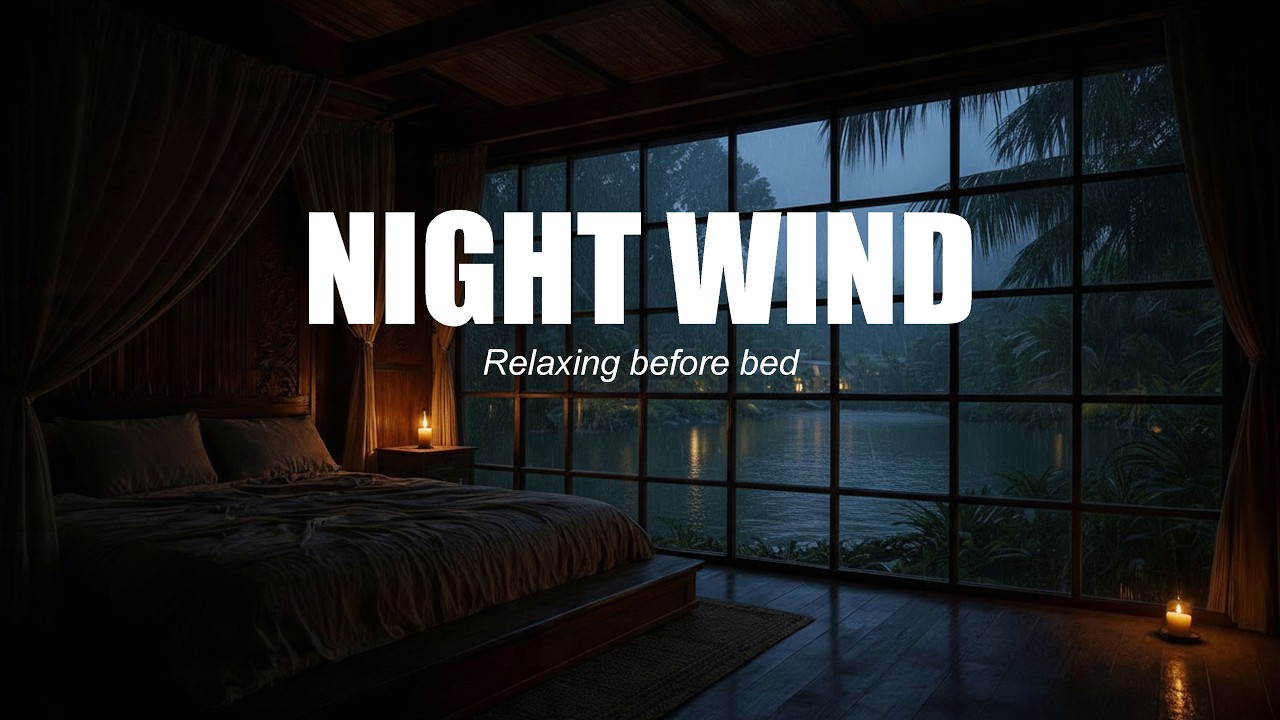 Calm Jazz for Sleep • Gentle Night Wind • 3 Hours Relaxing Piano