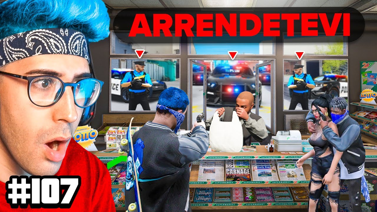 I BAD BOYS RAPINANO TUTTI i NEGOZI della CITTÀ su GTA5 RP FIVEM (TEKTEK EP.107)