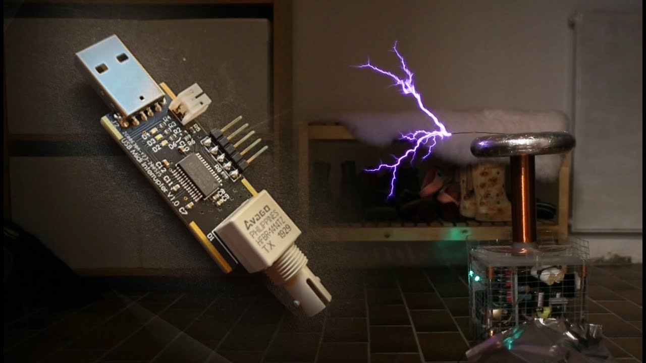 Musical Tesla Coil with Tmax USB MIDI Stick