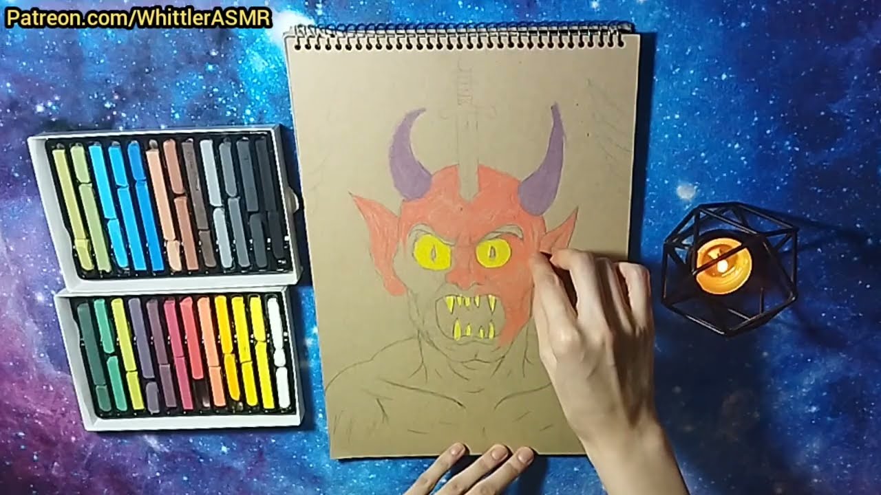 True Crime ASMR| Coloring with chalk pastels, and ready about human depravities!