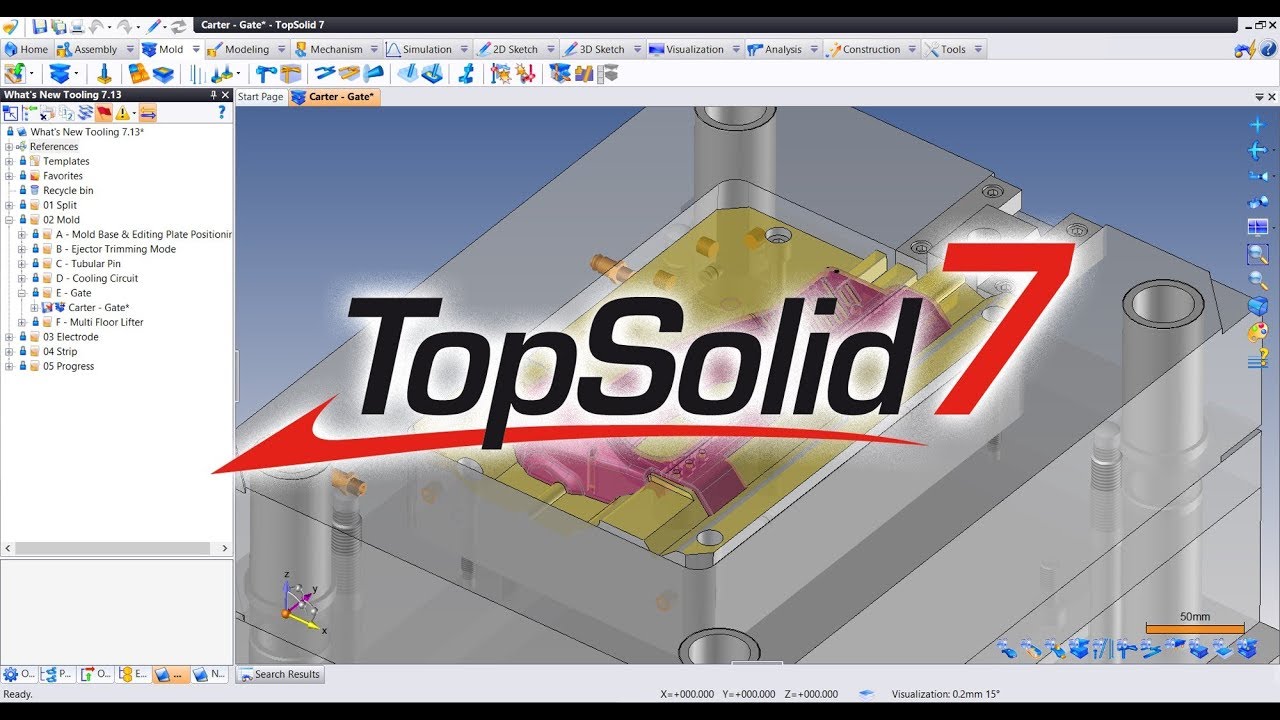 TopSolid7: การสร้าง Gate ใน TopSolidMold