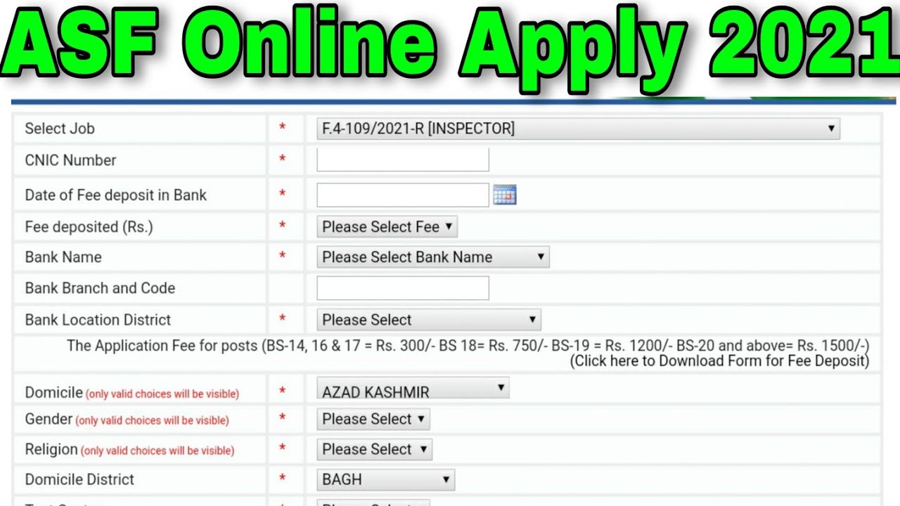 FPSC ASF Online Apply 2021 | Airport Security Force Jobs 2021 | ASF Jobs 2021 |