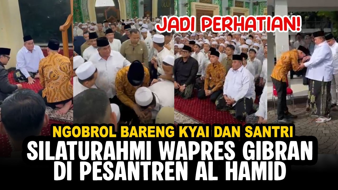 JADI REBUTAN SANTRI! MOMEN WAPRES GIBRAN RAKABUMING SILATURAHMI KE PONDOK PESANTREN AL HAMID