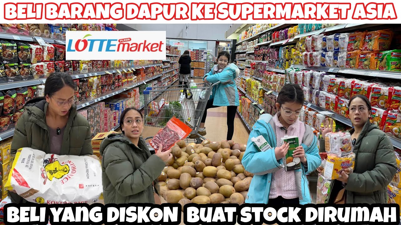 BELI BARANG DAPUR KE SUPERMARKET ASIA SEBELUM SALJU SAYURAN DAN BUAH BANYAK YANG HABIS KRISIS 