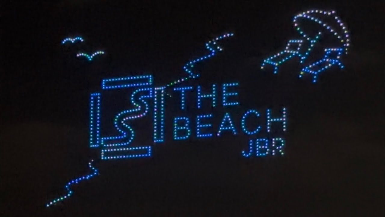 1000+ drone show full video 2025 THE BEACH JBR #dubai  #jbr  #drones