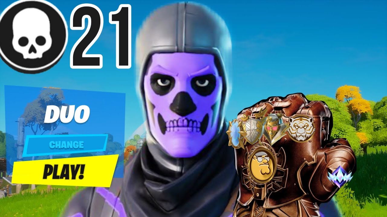 Duo Purple Skull Troopers Last Win of Chapter 5 Season 1 (PC) (Controller)