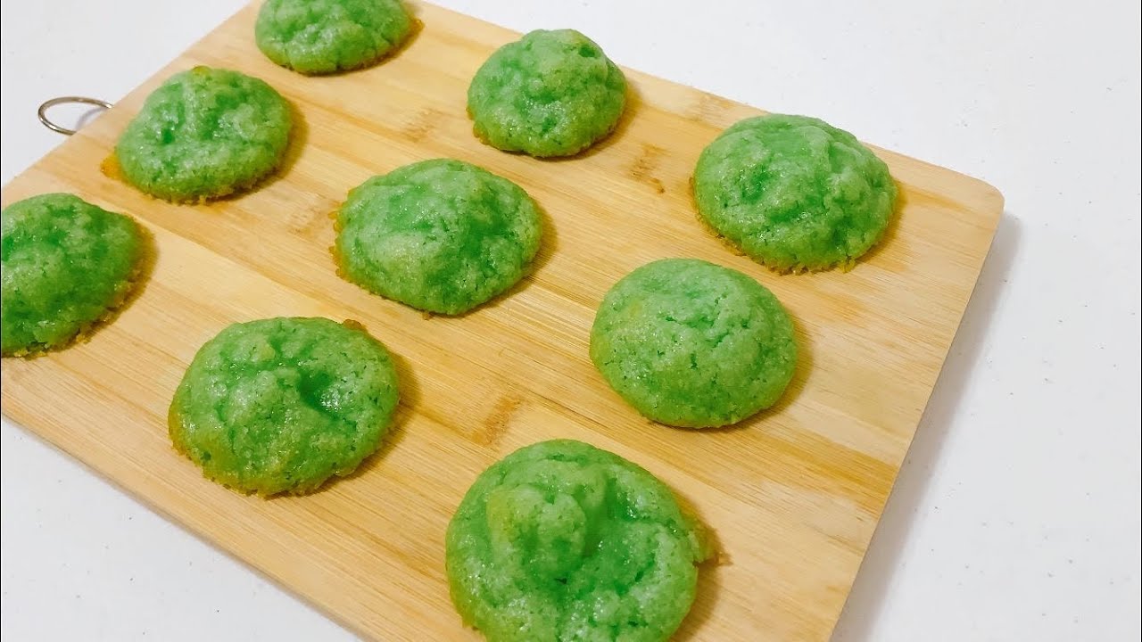 Pandan Coconut Mochi Cookies
