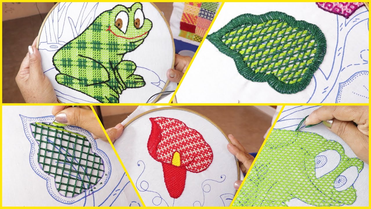 BORDADO FANTASÍA PUNTADAS FÁCILES Y RÁPIDAS  Hand embroidery #11 | EASY EMBROIDERY @BORDADOSFACILES