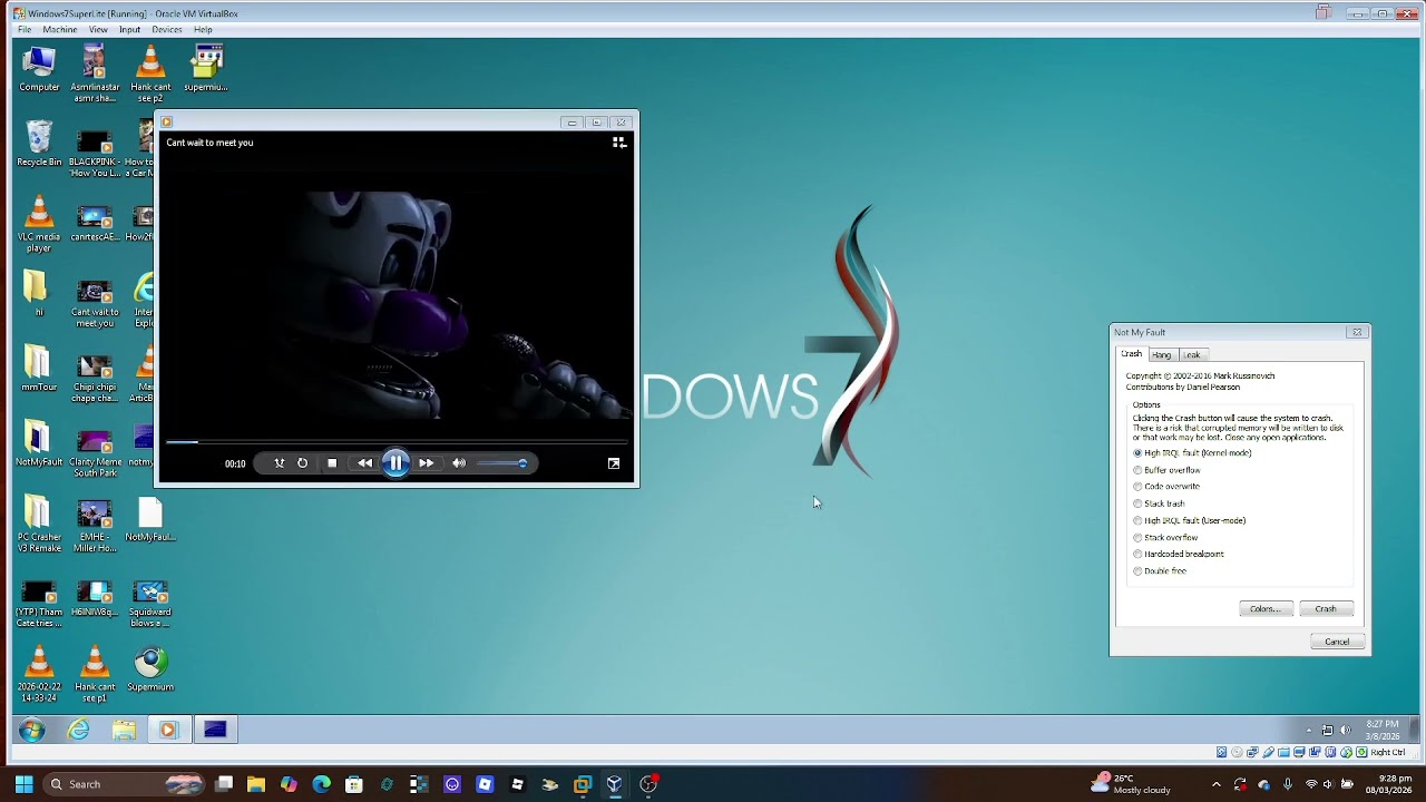 Cant wait to meet you has BSOD VBOX On VMWare (Unity Mode)
