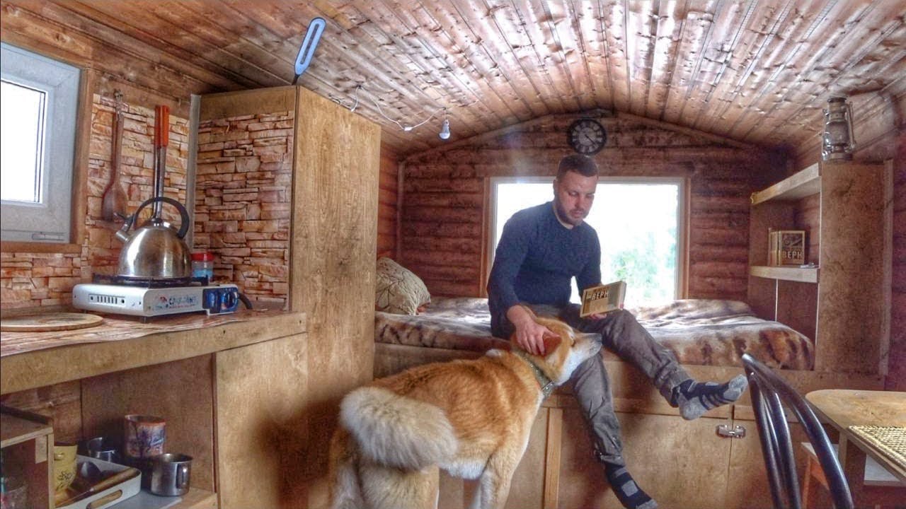 My Quiet Winter Life in a Wooden House with My Dog - Cooking - Asmr