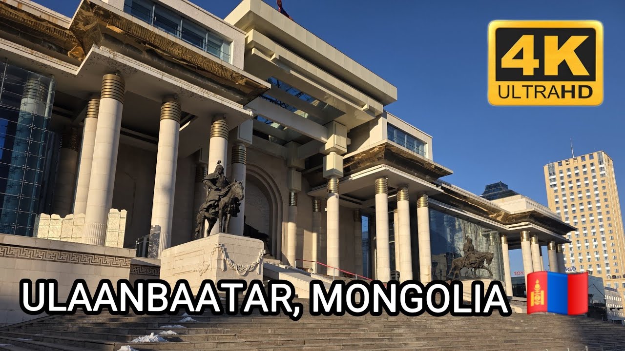 🇲🇳 ULAANBAATAR, MONGOLIA [4K] - 1 hour walking and driving tour