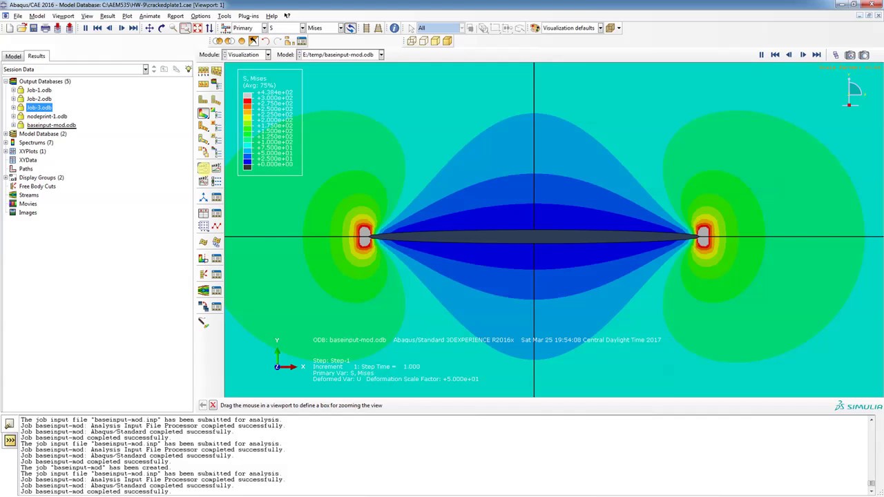 AEM 535 HW-9 Part B Crack Stress Fields: FEA solution