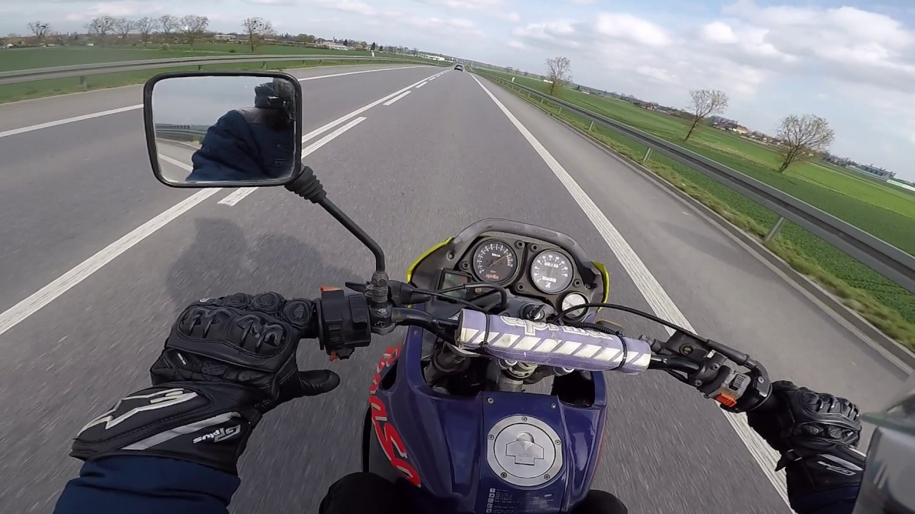 Aprilia Pegaso 125 2T acceleration onboard