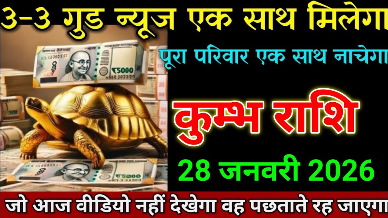 कुम्भ राशि 25 जनवरी 2026 तीन-तीन गुड न्यूज़ एक साथ मिलेगा जल्दी देखो। Kumbh Rashi 