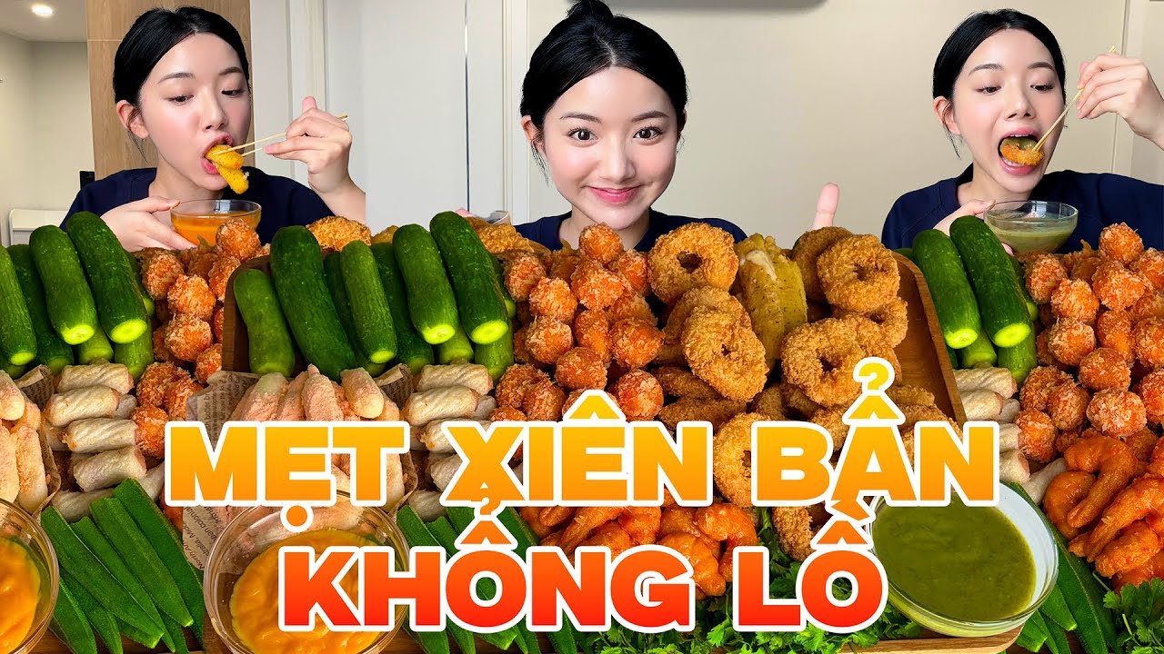 🍢Thử Thách MUKBANG Mẹt XIÊN BẨN SIÊU TO KHỔNG LỒ| QUỲNH TRƯƠNG ĂN NGON BÁ CHÁY🔥