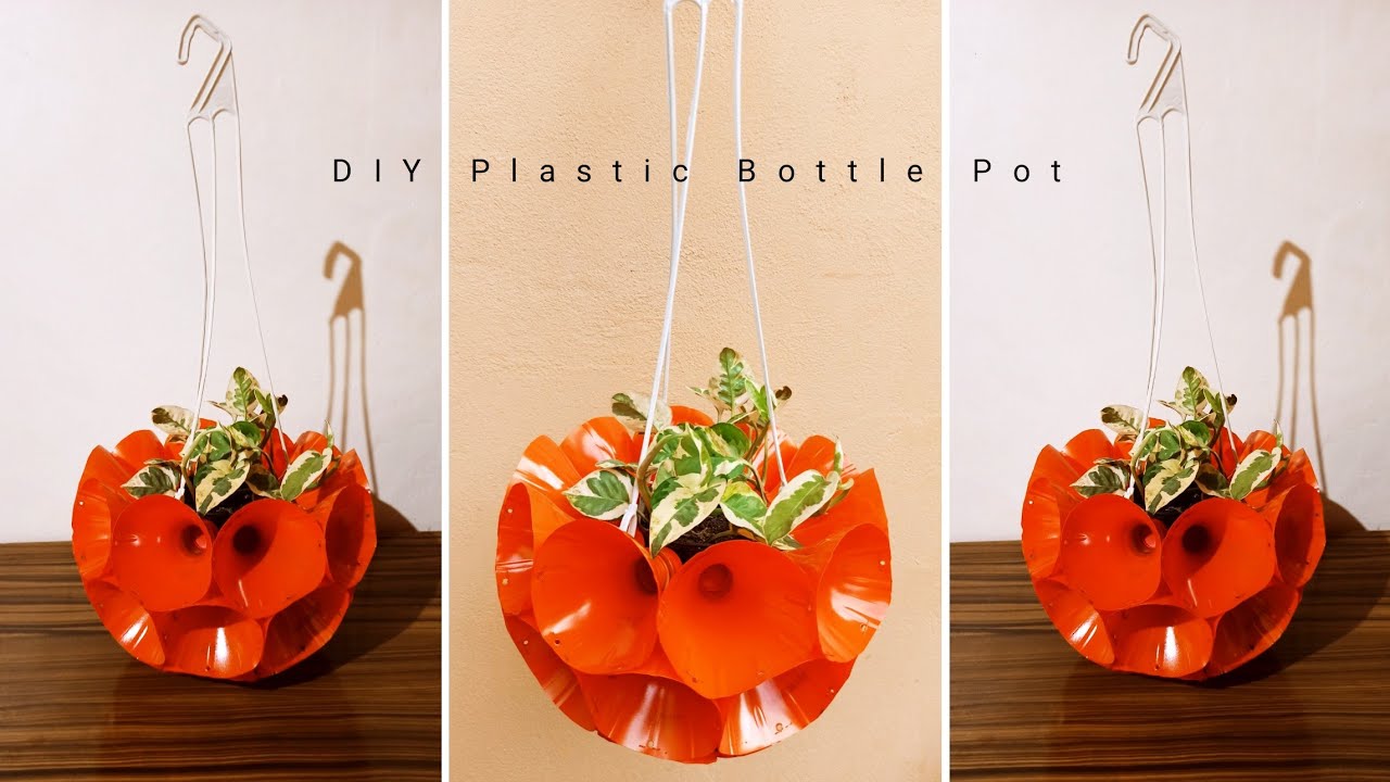 HOW TO MAKE HANGING POT FROM RECYCLED PLASTIC BOTTLE/ DIY POT