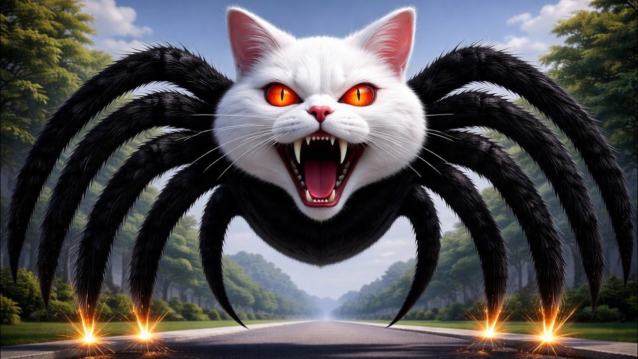 «Любопытный котенок коснулся мерцающей паутины… Что будет дальше? 🐱🕸️😱» #aicat #story #short