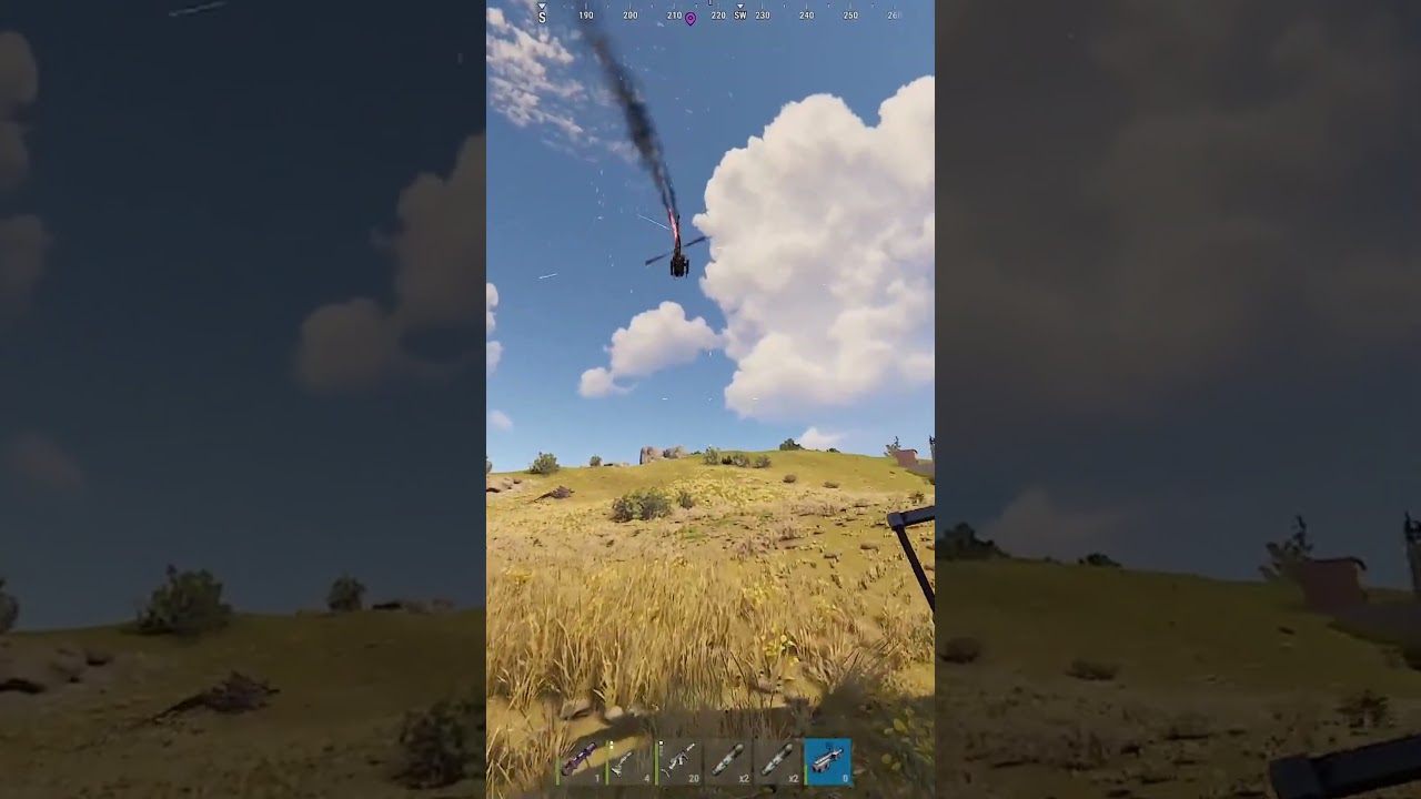 New Homing Missle VS New Attack Helicopter - #rust  #playrust #gaming #rustgame #new #shorts