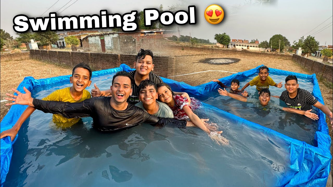 Tractor Pe Itne Bada ￼Swimming Pool Bana Diya 😍 We Made ￼Our Personal Pool 😅