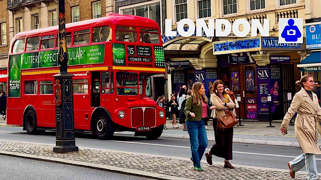 London Autumn Walk 🇬🇧 WEST END, Chinatown, SOHO & Covent Garden | Central London Walking Tour 4K HDR